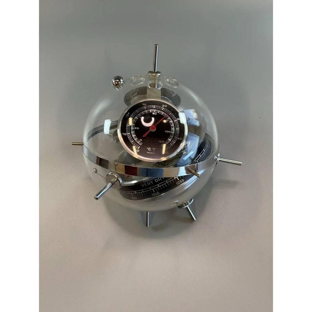 Vtg Sputnik Weather Station Barometer Hygrometer Thermometer Western Germany